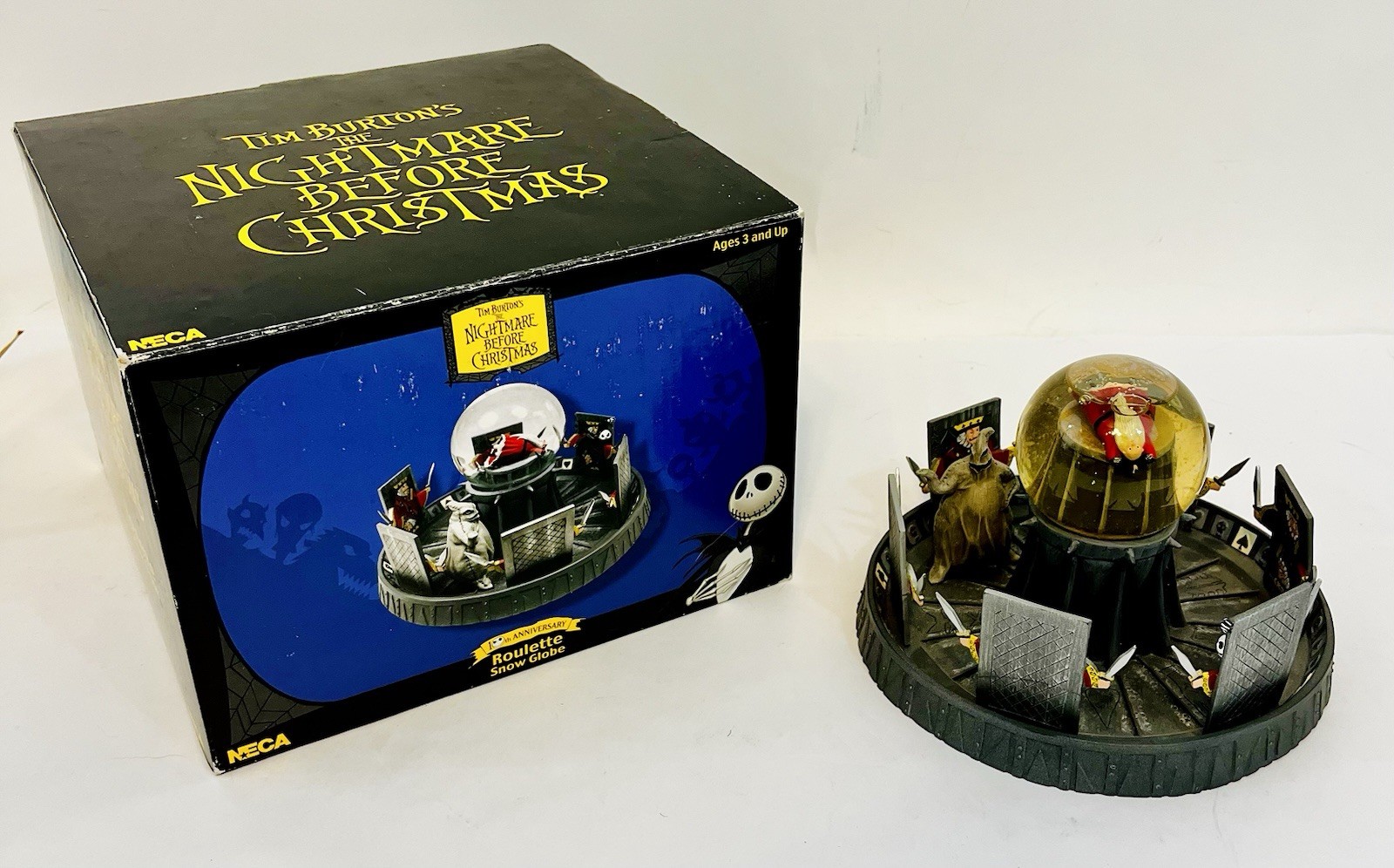 RARE NECA Nightmare Before Christmas Roulette Snow Globe Oogie Boogie Santa MIB