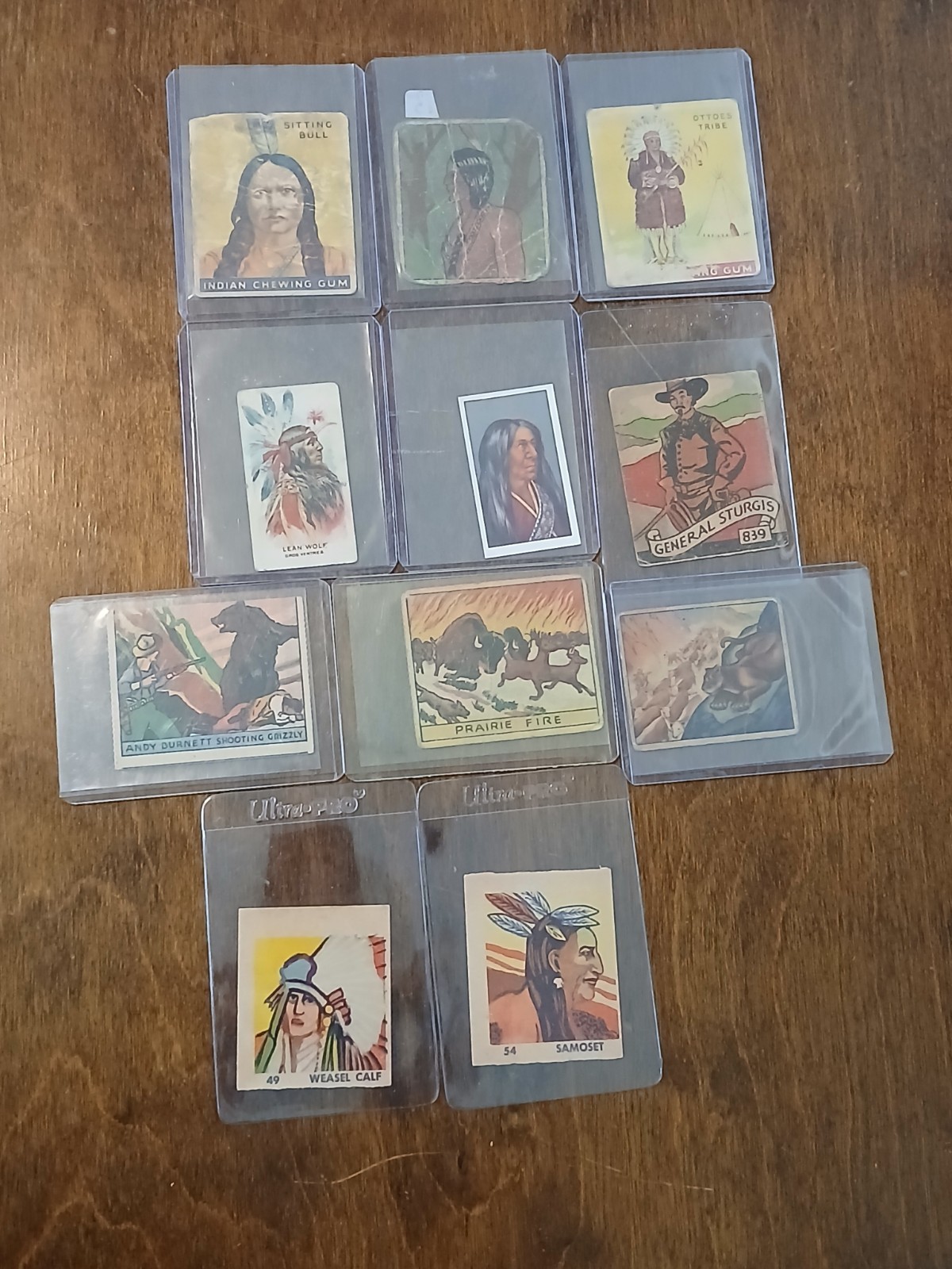 1933 Goudey Indian Gum 38 Sitting Bull 11 Card Native LOT R128 Authentic Vintage