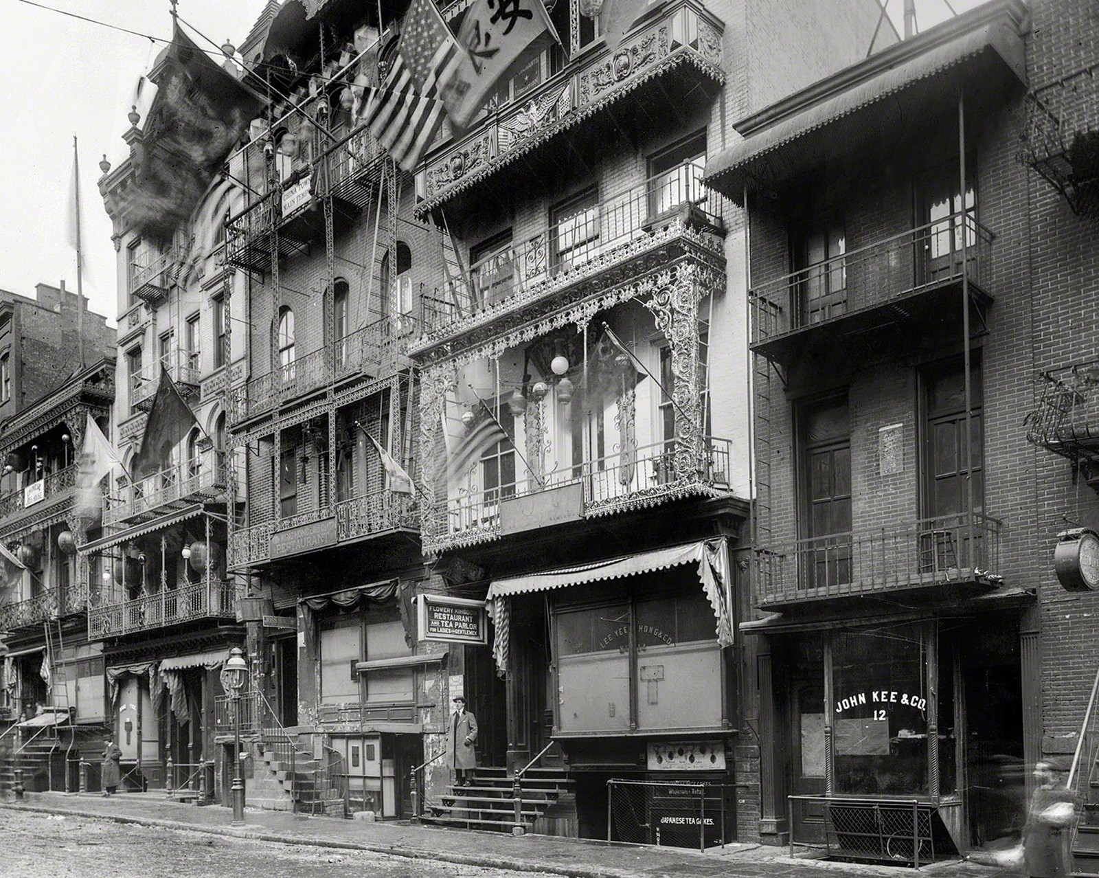 1911 CHINA TOWN STREET SCENE New York PHOTO  (172-B)