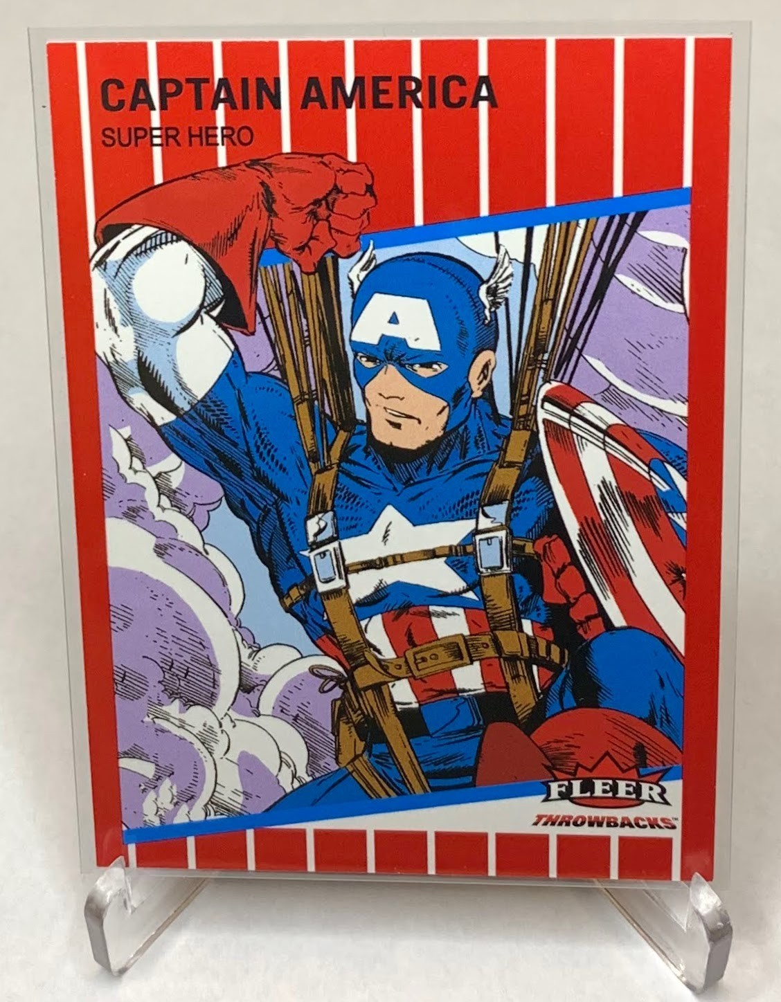  2023 Fleer Throwbacks 1989 Marvel Captain America Red #3
