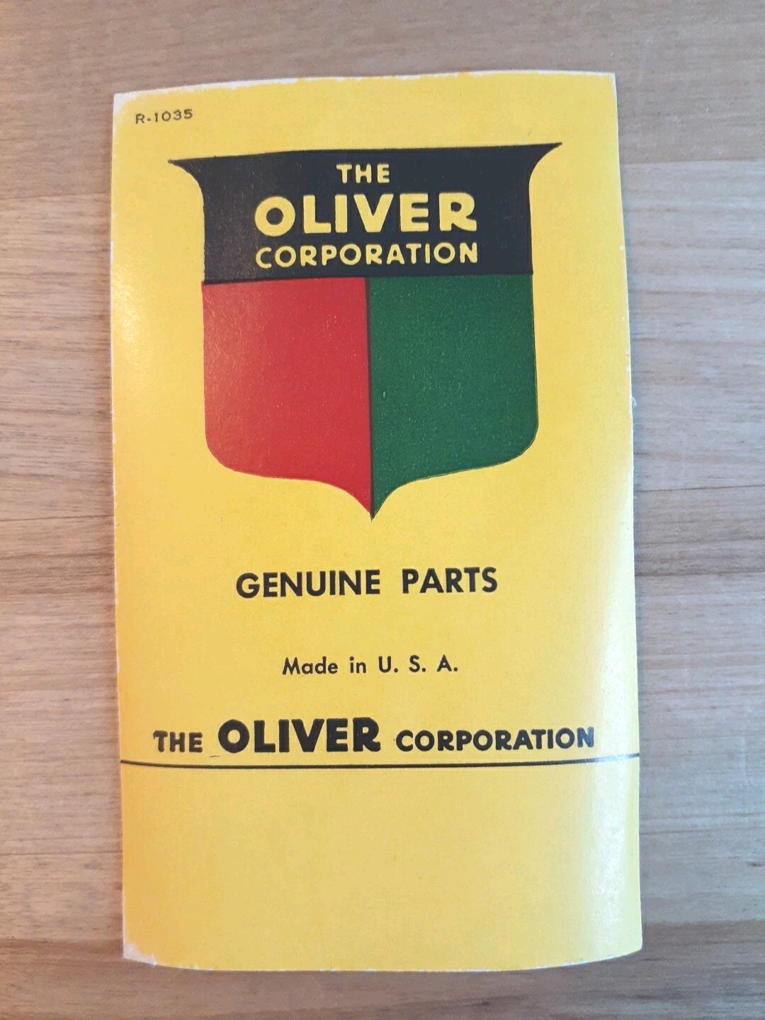 The Oliver Farm Equipment Corp. Set Of 5 Genuine Parts Stickers R-1035