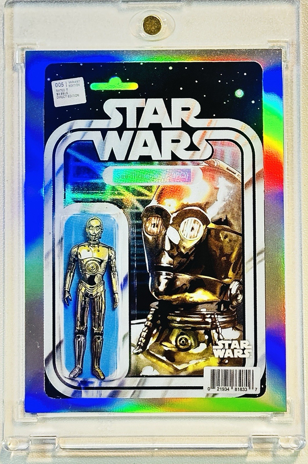 2026 Topps Chrome Star Wars C-3PO #VC-16 Comicfractor SP Vintage Chrome