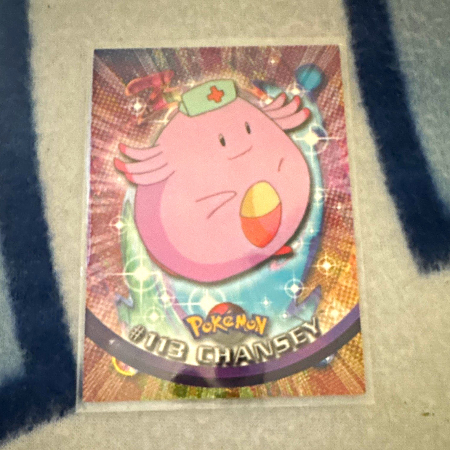 Topps TV Animation Edition Pokémon #113 Chansey Hologram Card 2000 English