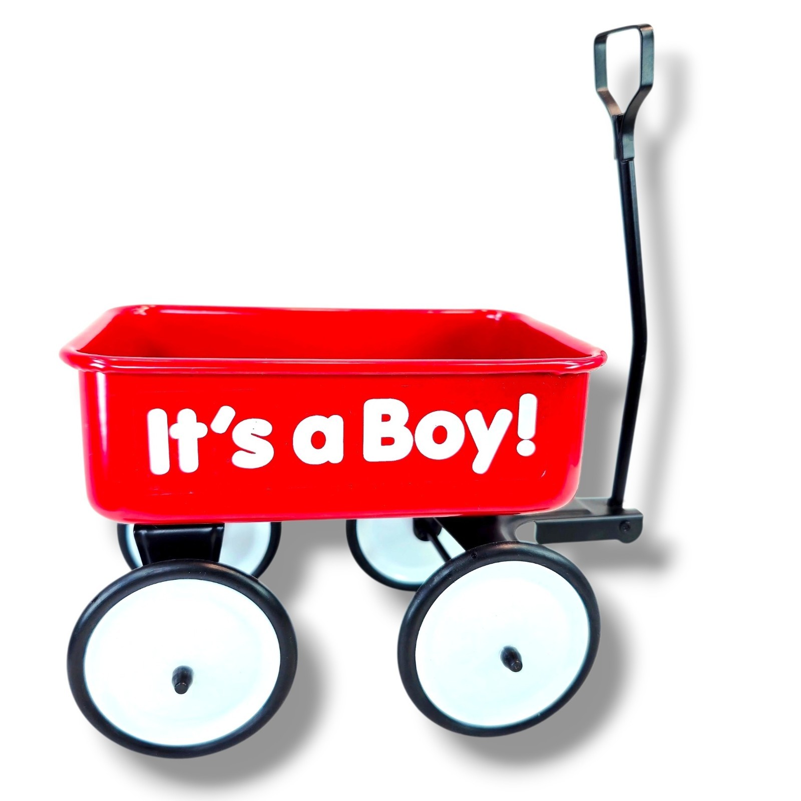 TELEFLORA Little Red Metal Wagon 5” Gender Reveal/ Baby Gift 