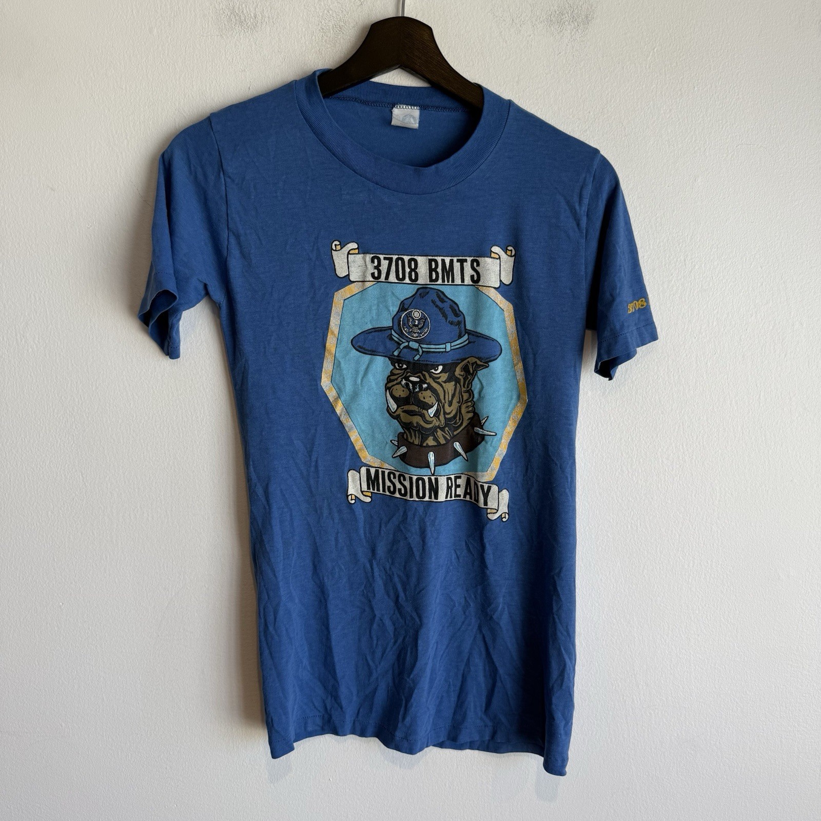 Vintage 1970s USAF Air Force 3708 BMTS T-shirt Training Squadron