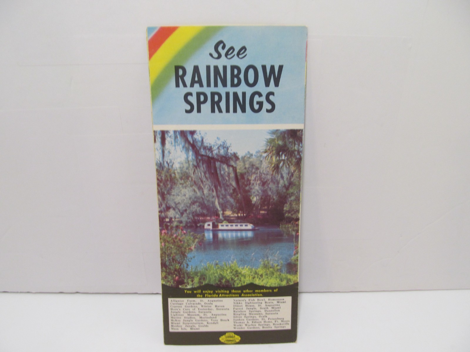 1959 See Rainbow Springs Dunnellon, Florida on US 41 Fold Out Travel Brochure