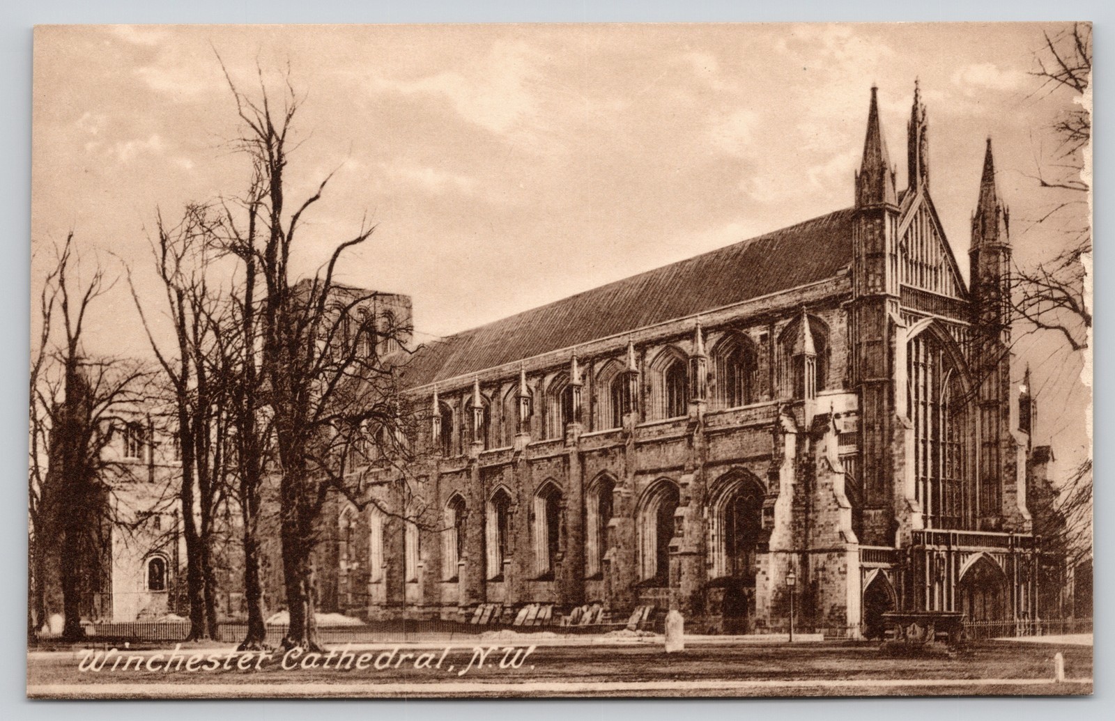 Winchester Cathedral Central Tower Hampshire England Postcard