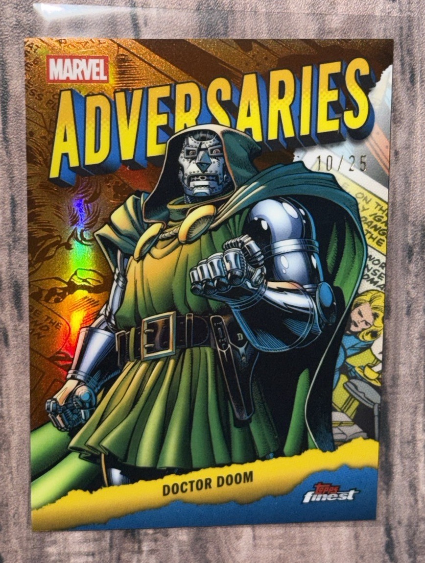 2026 Topps Finest Fantastic Four - Adversaries-04 Doctor Doom ORANGE /25 SSP 