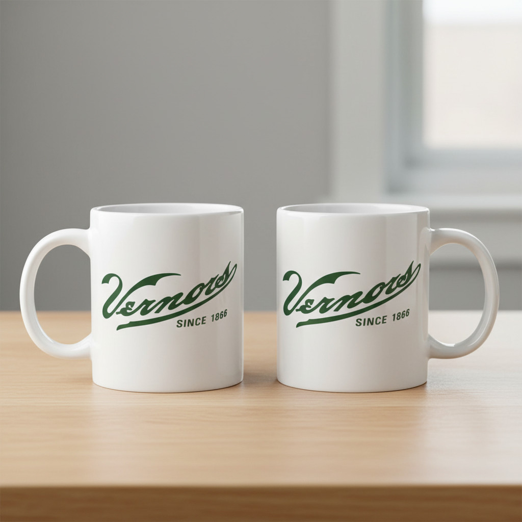 Vintage Vernors 100th Anniversary Coffee Mug Anchor Hocking 1966