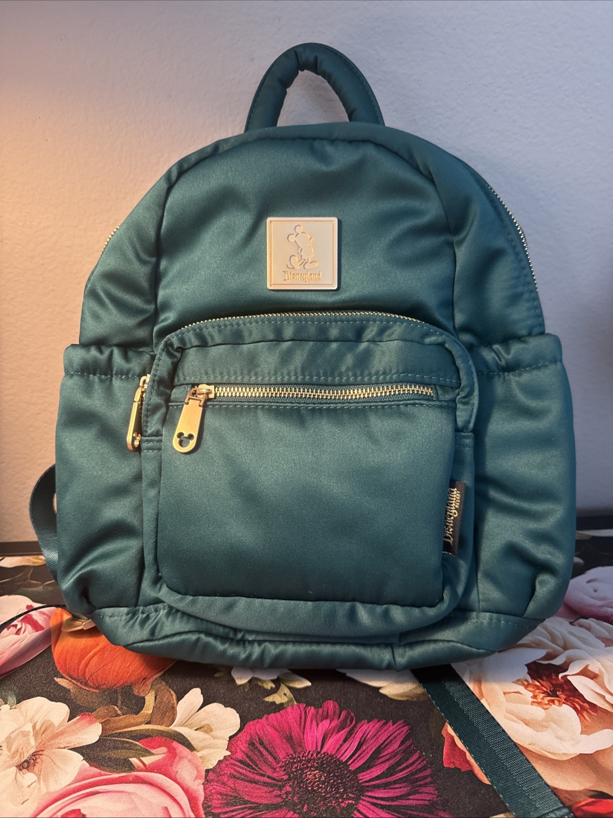 Disney Disneyland Resort Emerald Green Mini Backpack New 2026