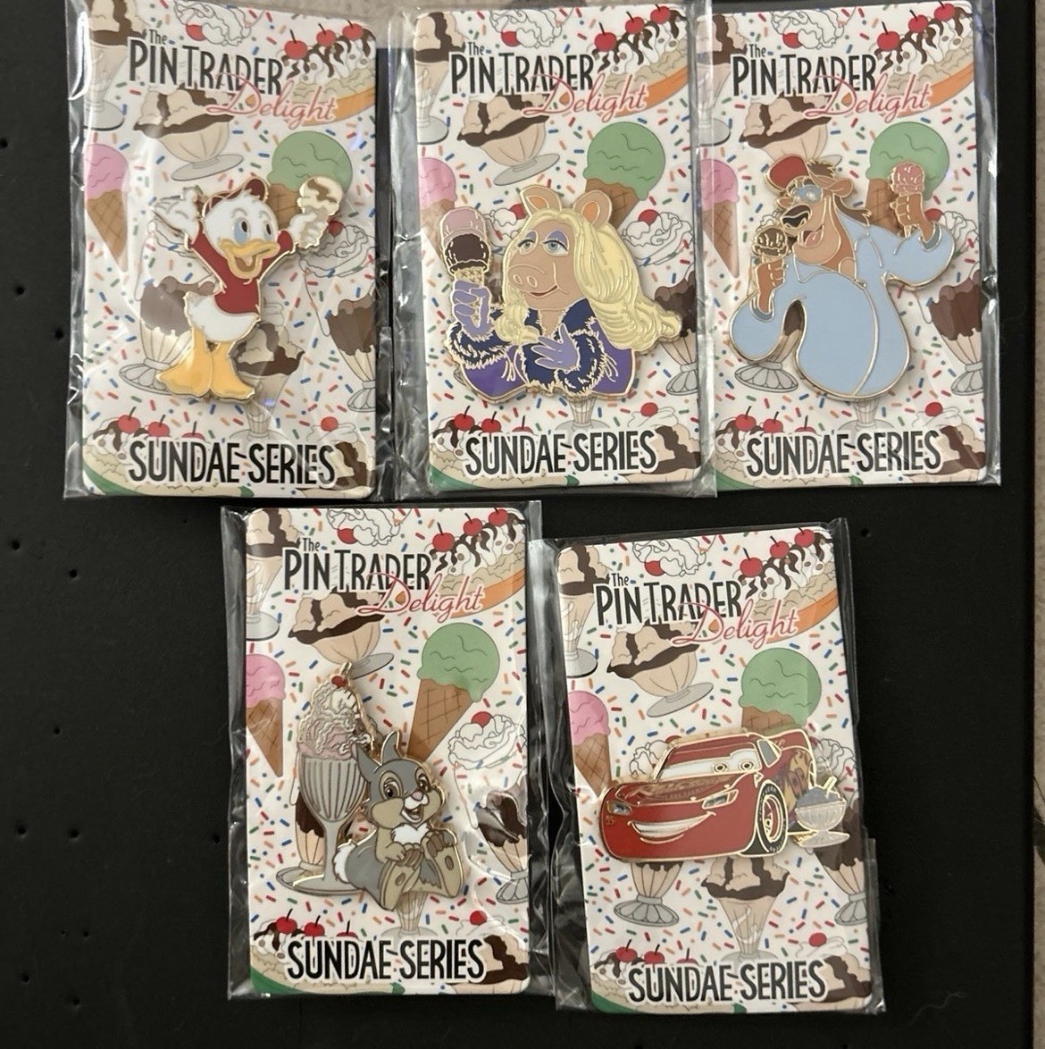 Disney Sunday Delight Pin Trader Lot of Five