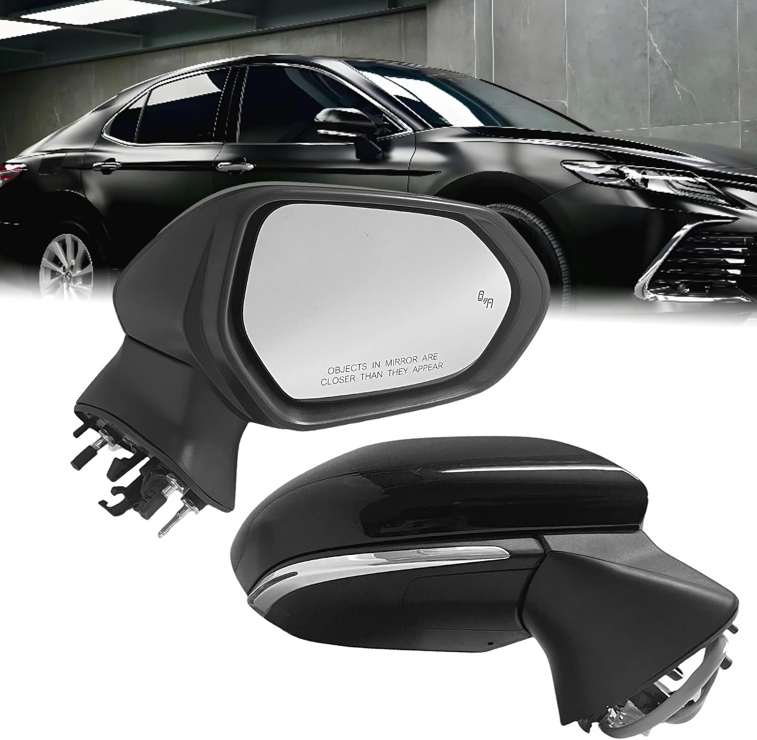 Passenger Side View Mirror Compatible with Toyota Camry 2018-2024 7-Pins Manual