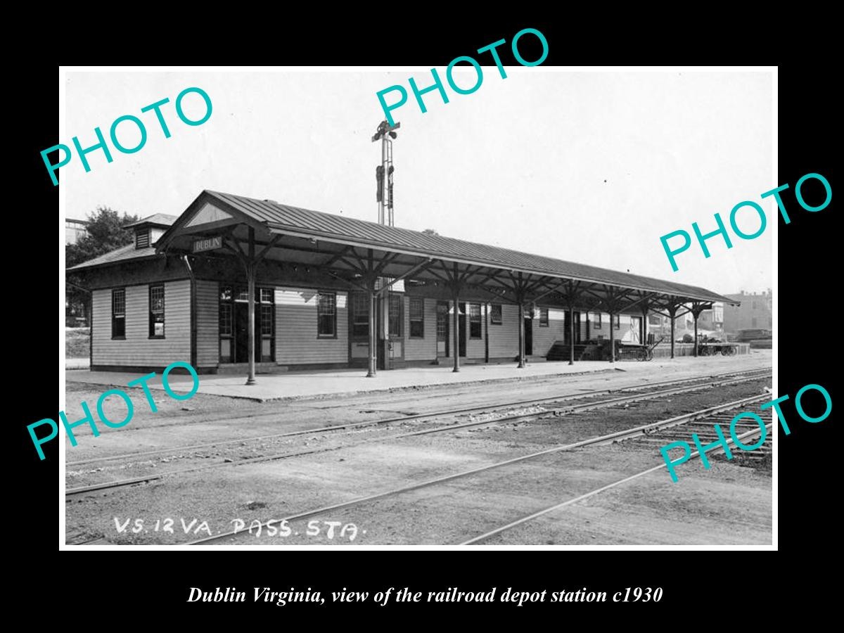 Dublin Virginia Railroad Depot Station C1930 Large Historic Old Photo