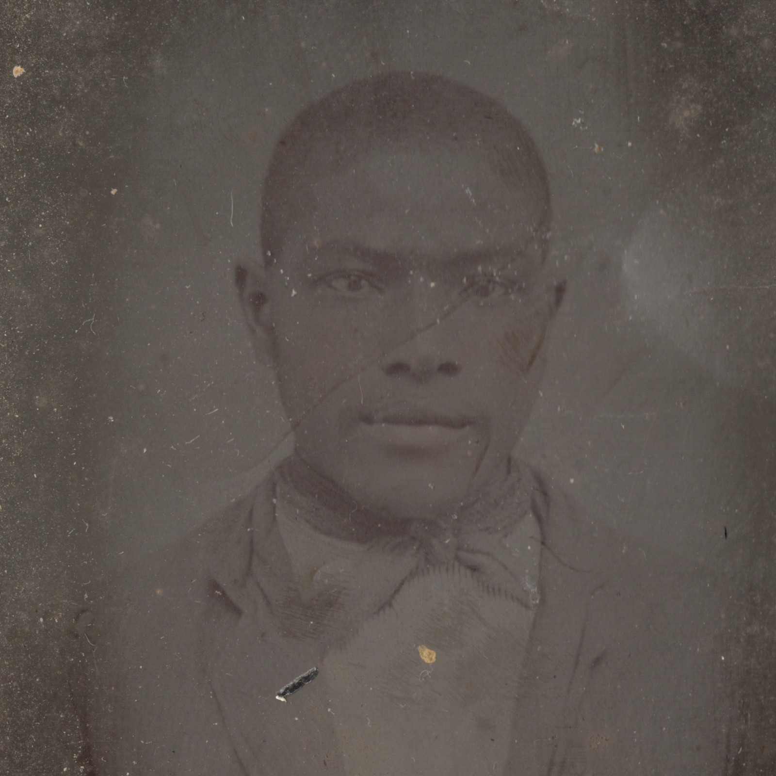 Antique Tintype Photo African American Man Identified H.S. Stoke, Civil War Era