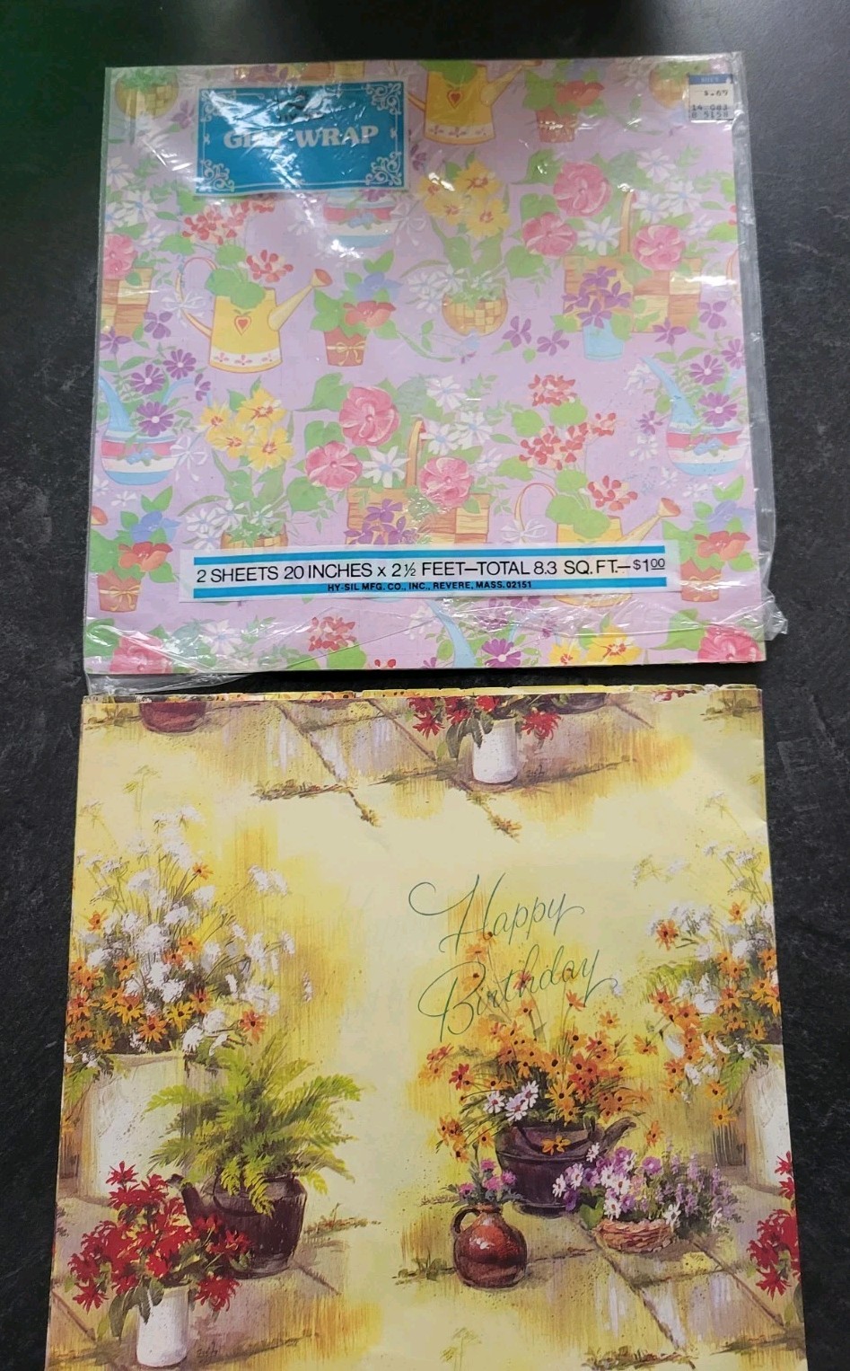 Vintage Wrapping Paper Birthday Spring Gift Art Deco MCM Cottagecore Fairy Set 2