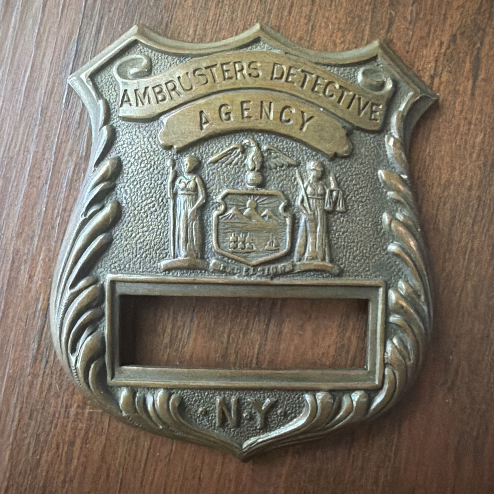 Vintage, Obsolete  Detective  Badge  New York Agency