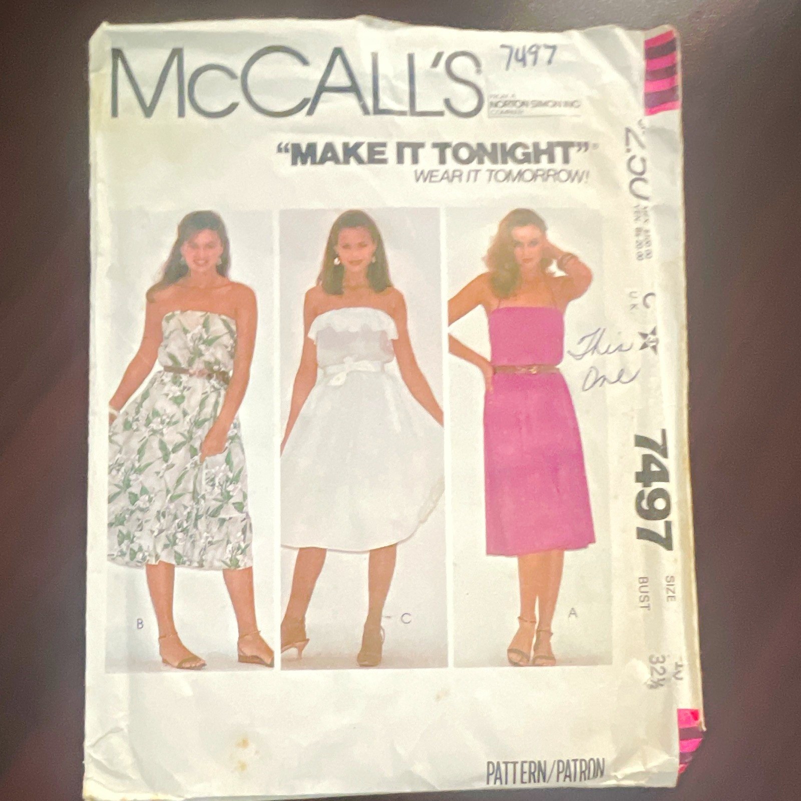 McCall\'s 7497 Vintage Original Sewing Pattern Women\'s Petite Dress Sportswear