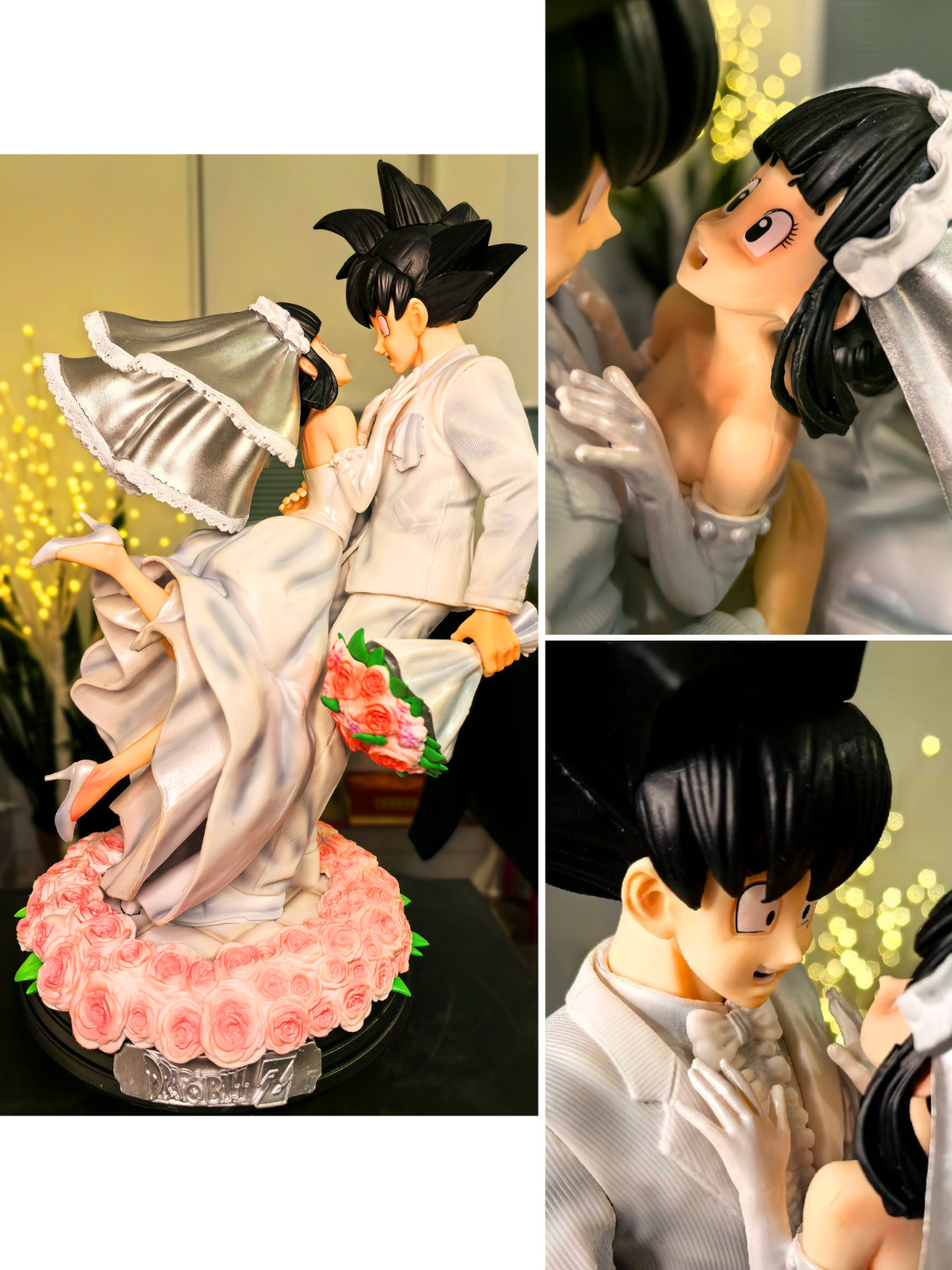 Dragon Ball DBZ Goku ChiChi Wedding Figure 32cm 1/6 scale Anime Gift - DamageBox