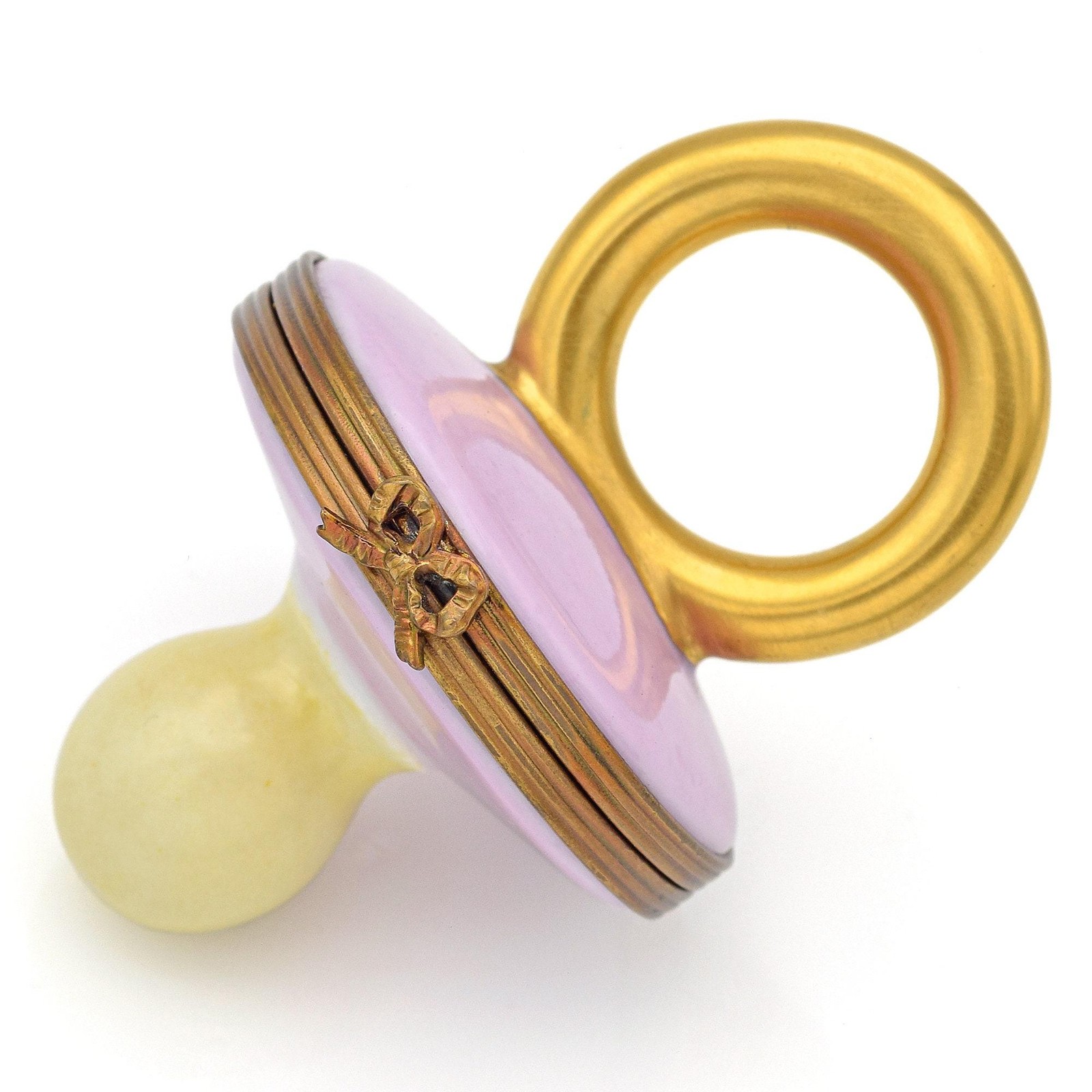 Vintage Daniel Moreau Limoges France Pacifier Porcelain Box