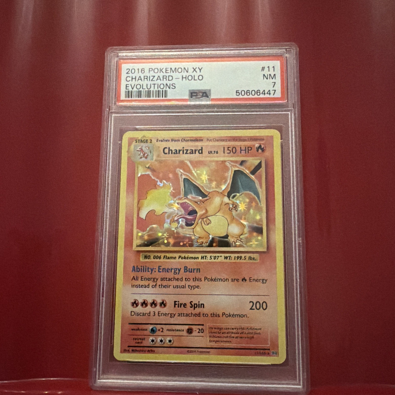 Pokemon Charizard 11/108 Evolutions Holo Rare English PSA 7