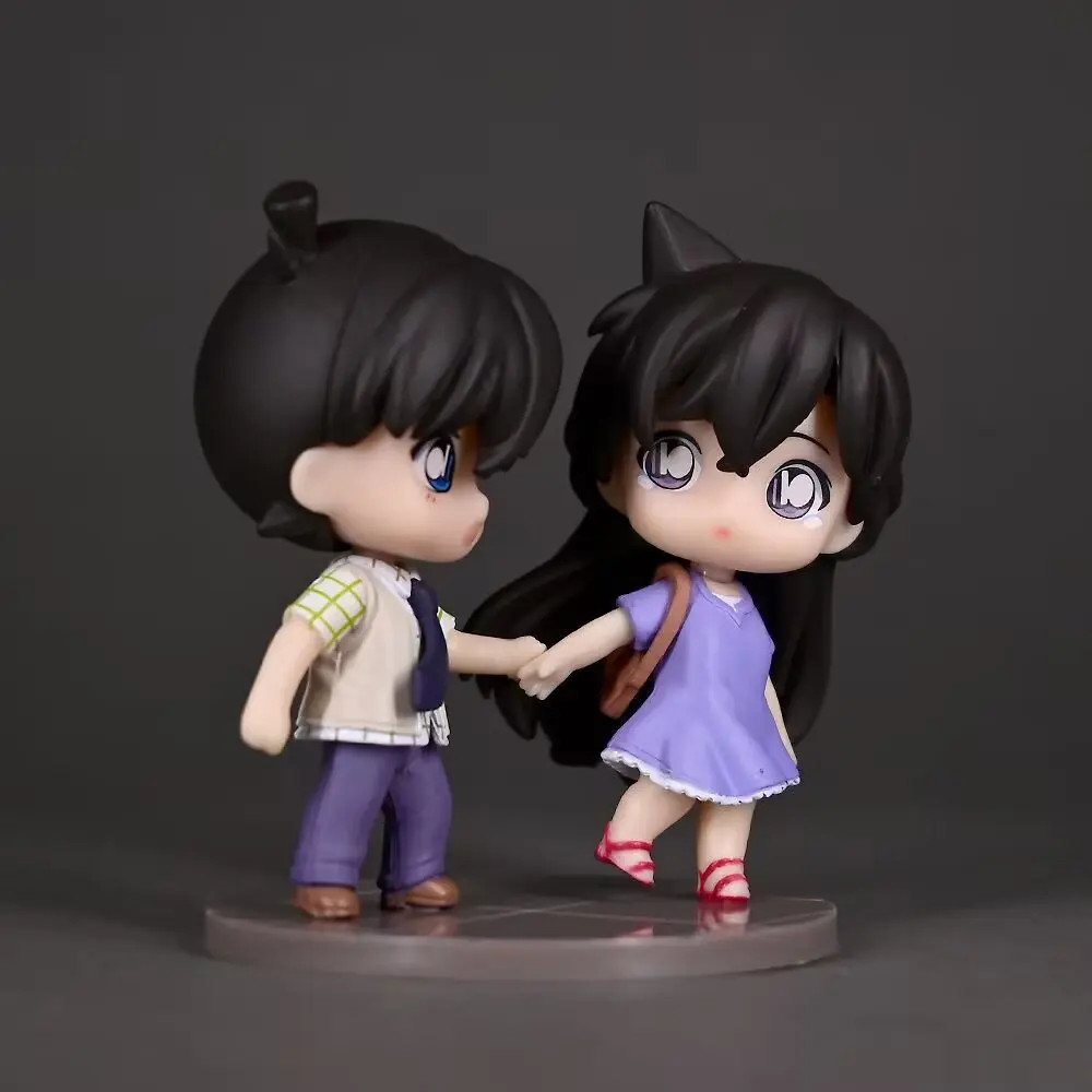 Q Version Detective Conan Kudo Shinichi Ran Hand-In-Hand Kawaii Figure Decor