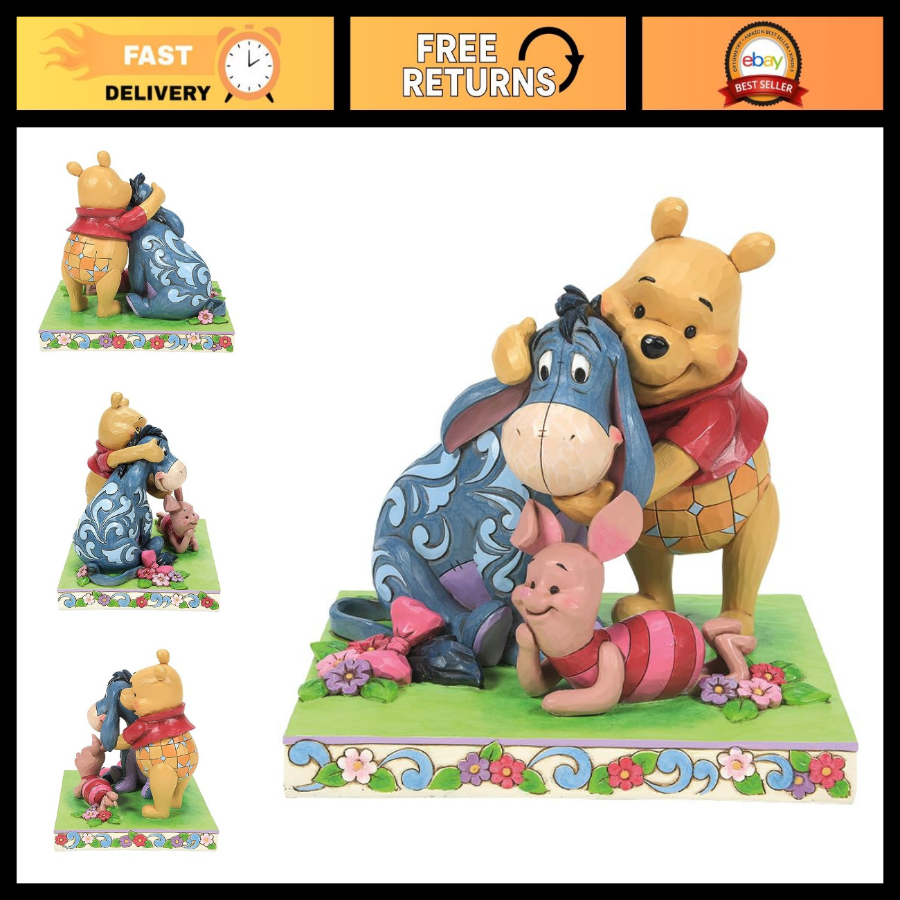 Enesco Disney Traditions by Jim Shore Winnie The Pooh with Piglet and Eeyore Fri