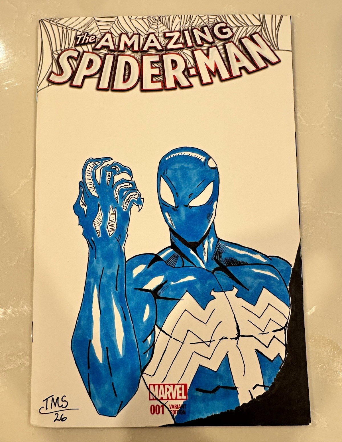 Marvel The Amazing Spider-Man #1 Original Art sketch cover Venom Black suit