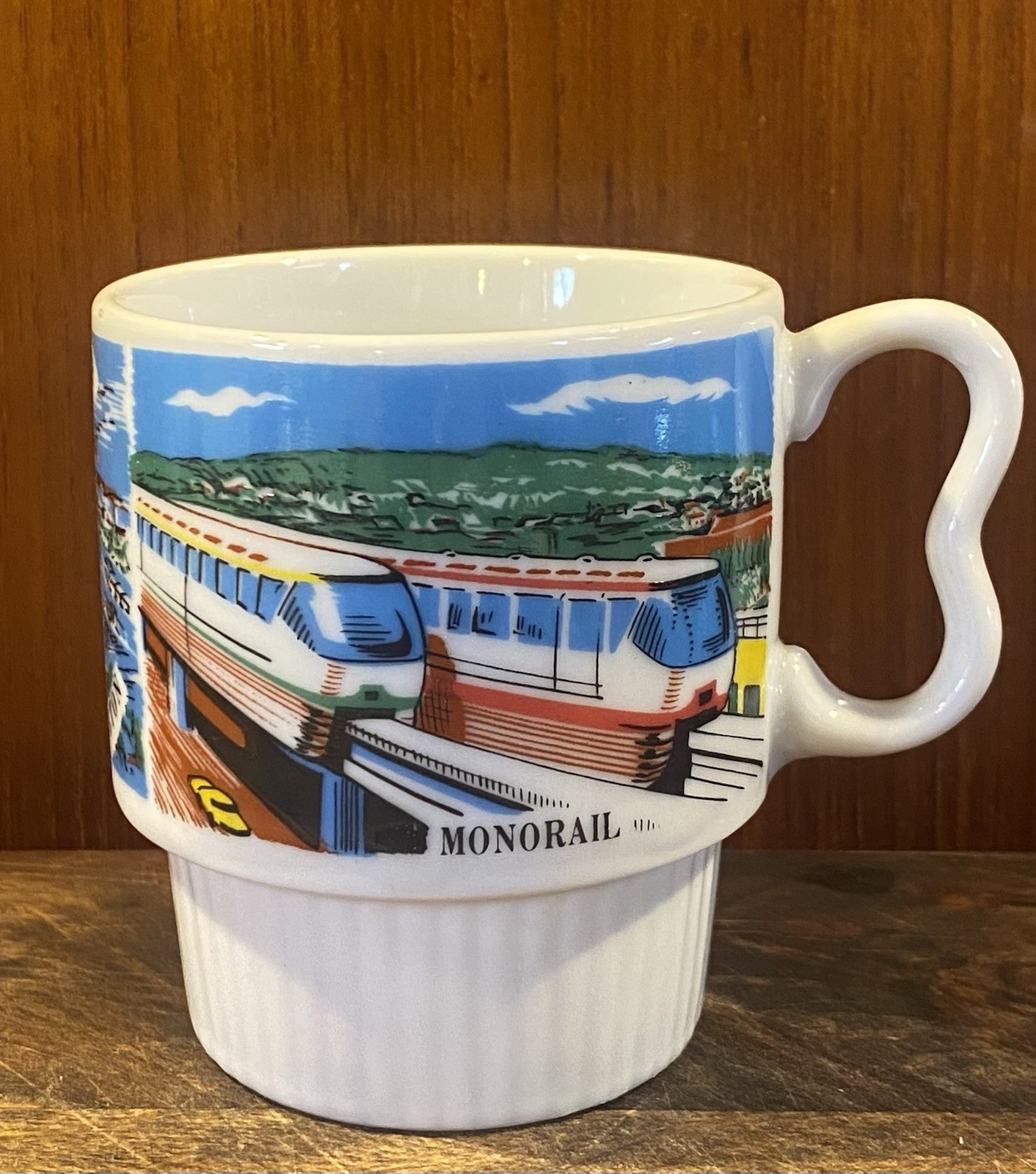 1960's Seattle Washington Science Ctr Space Needle Monorail Mug Japan