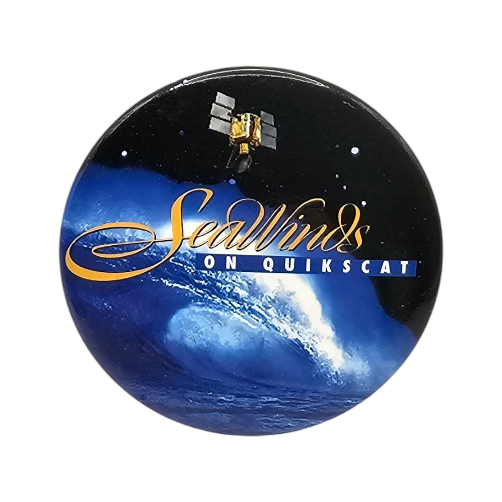 NASA SeaWinds On Quikscat Button Pin Pinback