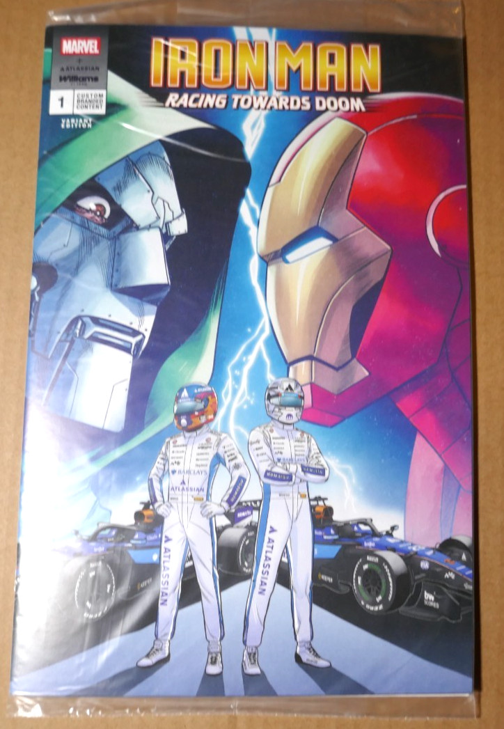 MARVEL NYCC 2026 WHATNOT EXCLUSIVE IRON MAN RACING TOWARDS DOOM ATLASSIAN RACING