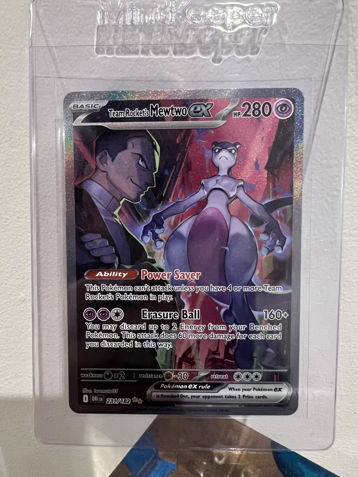 Team Rocket's Mewtwo ex 231/182 Destined Rivals SV10 Pokémon TCG Pack Fresh NM