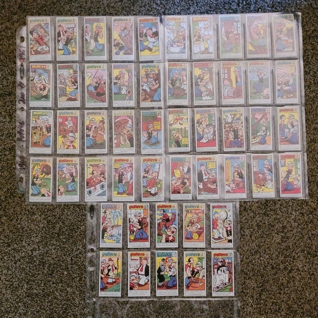 1961 PRIMROSE CONFECTIONERY POPEYE 2ND SERIES COMPLETE 50 CARD SET-NRMINT