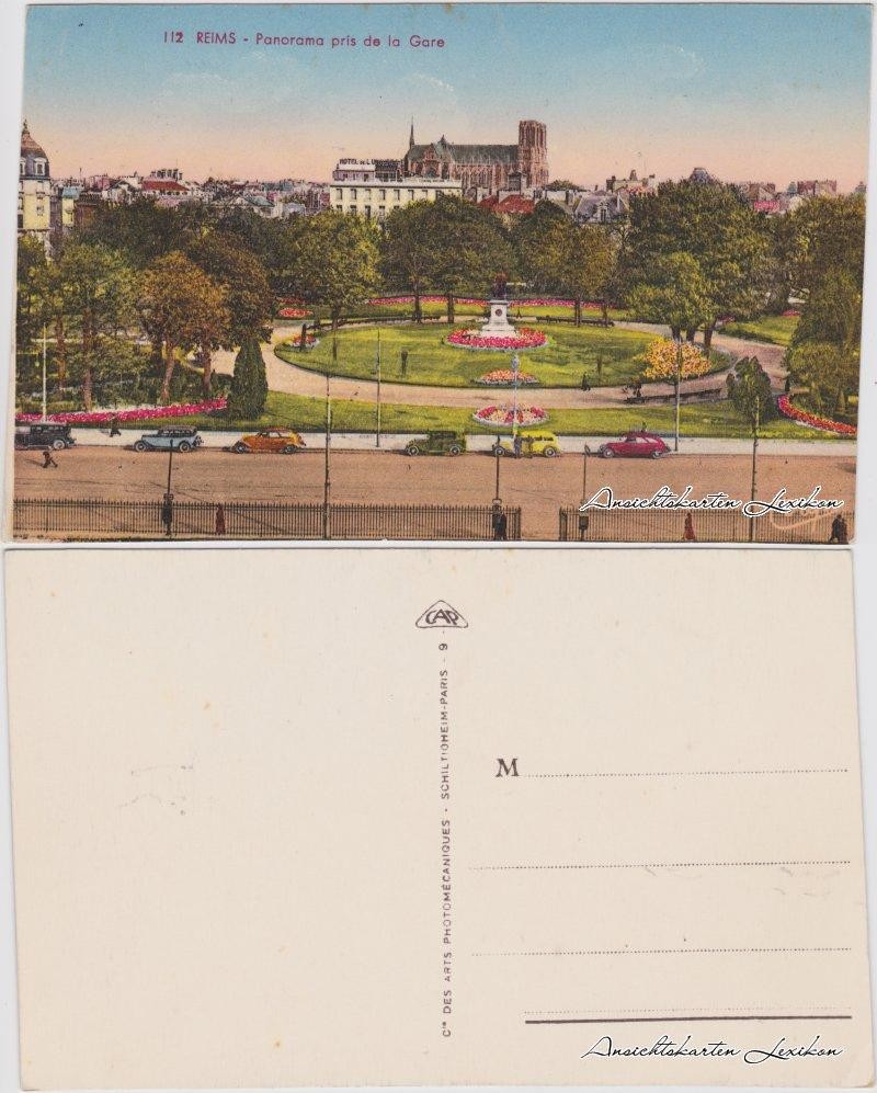 Reims Reims Panorama pris de la Gare / Panorama in front of the station 1926