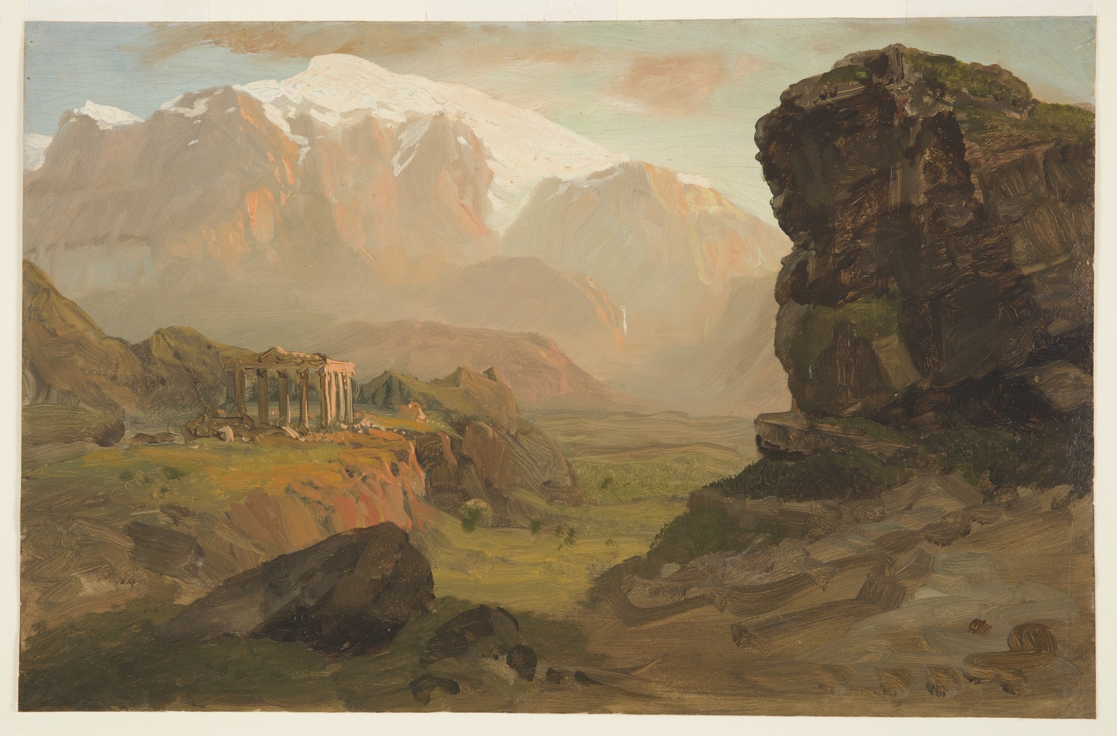 Frederic Edwin Church Vintage Ruined Temple Landscape Photo Reprint Wall Art