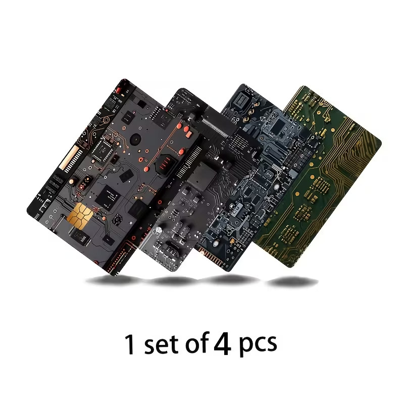 4pcs Tech Circuit Board Credit Card Sticker Debit Skin Decal Cover