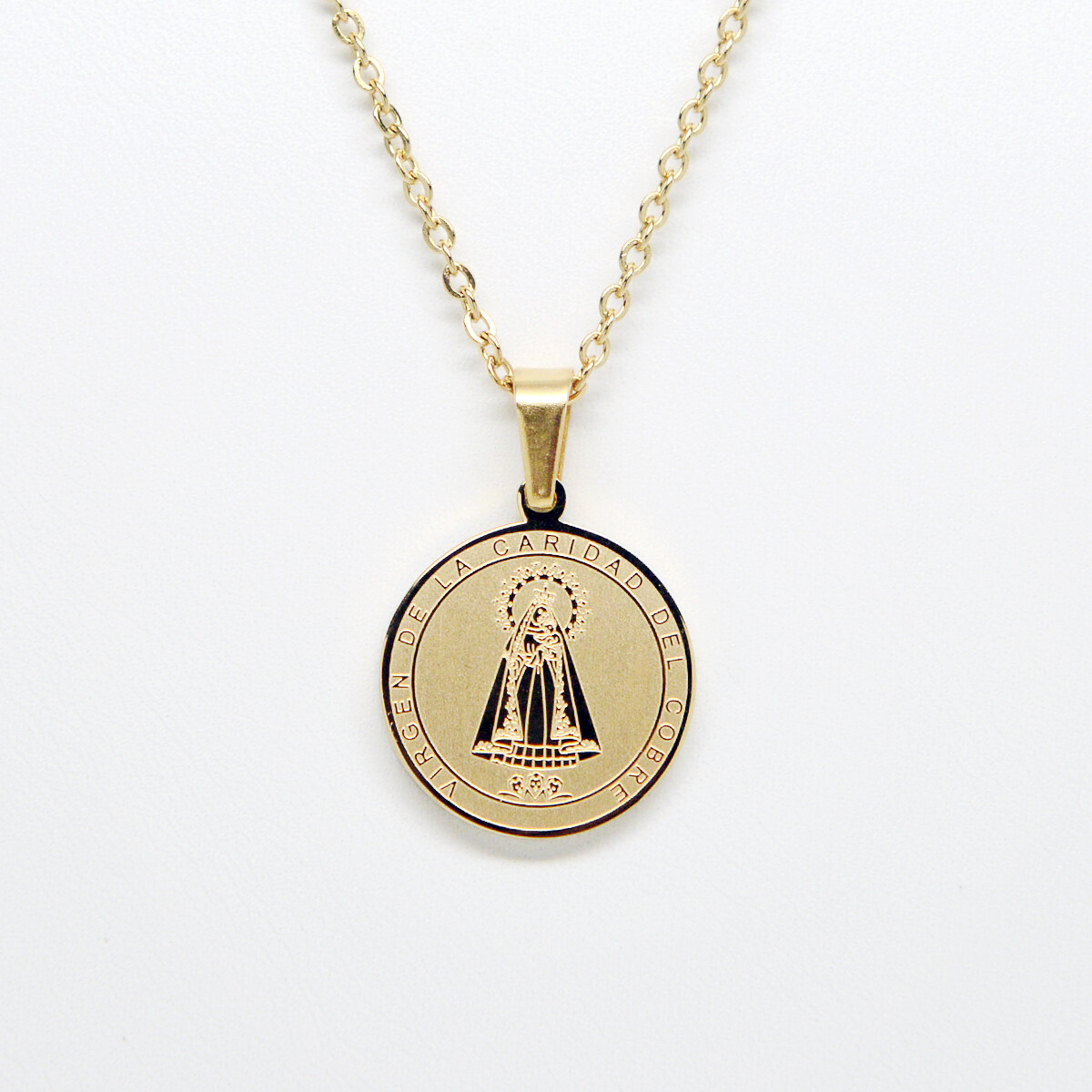Virgen de la Caridad del Cobre medal Catholic Religious pendant w/ 55cm chain 