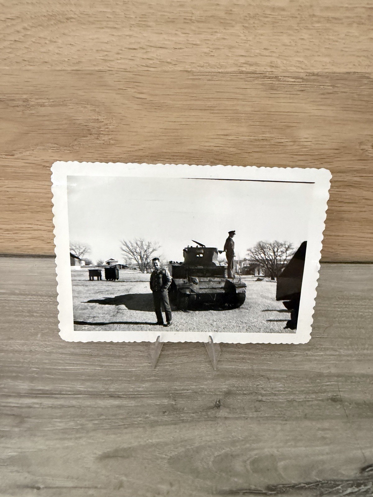 1951 Fort Sill Oklahoma US Army Soldiers On Tank VTG Military Photo 5” X 3.5”