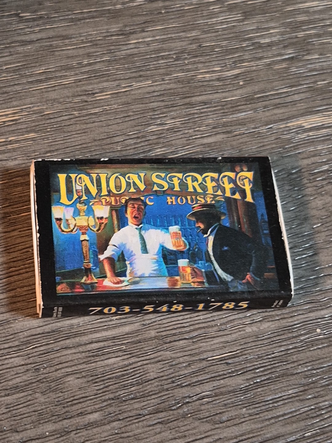 vintage matchbox from the Union Street Public House. Used