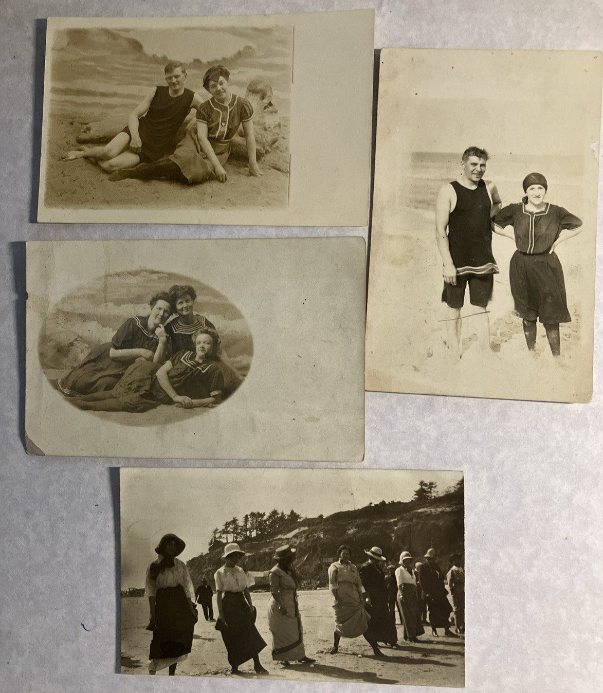 4 Vintage RPPC The Edwardian & Egg Toss Lot Unposted ++++ couples RPPC