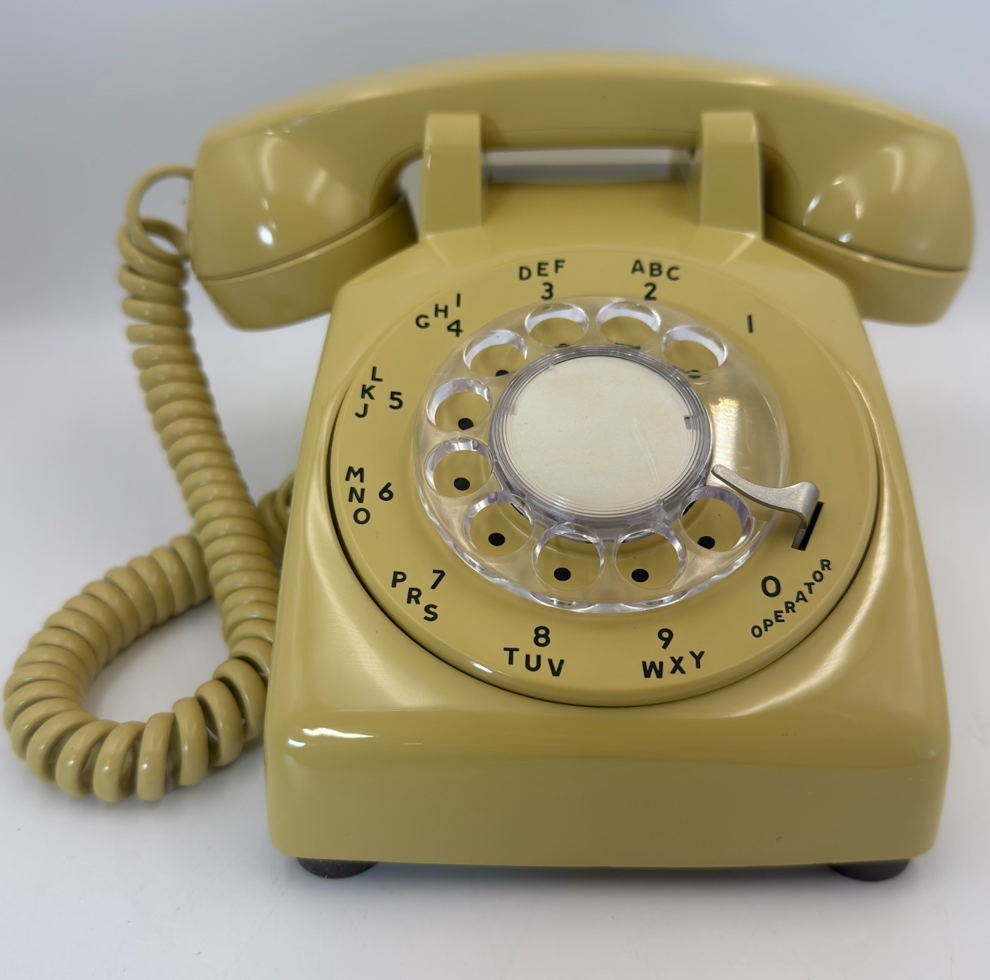NEW IN BOX Rare Vintage 1983 Yellow Rotary Dial Desk Telephone Stromberg 500D M