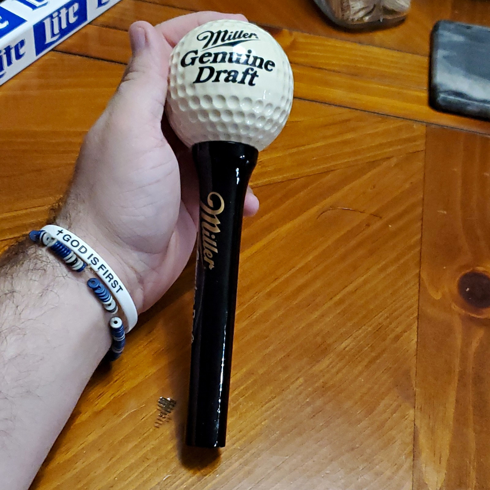Vintage Nos Miller Genuine Draft Mgd Golf Ball Tee Beer Tap Handle 8.5\