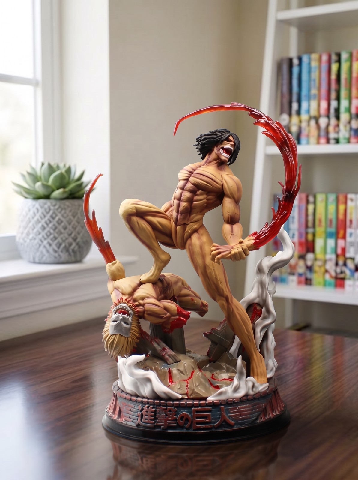Attack on Titan Eren Attack Titan vs Jaw Titan Galliard Battle Diorama Figure