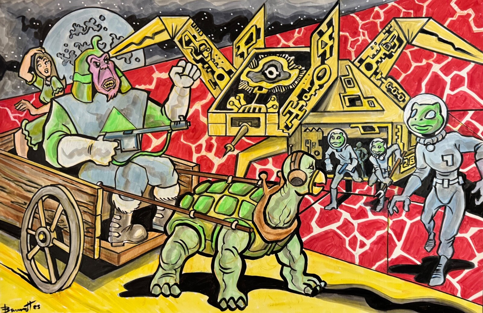 TURTLES & FROGS ** MIKE BENNETT'S  ORIGINAL  ART   (2025) 06/02/2025