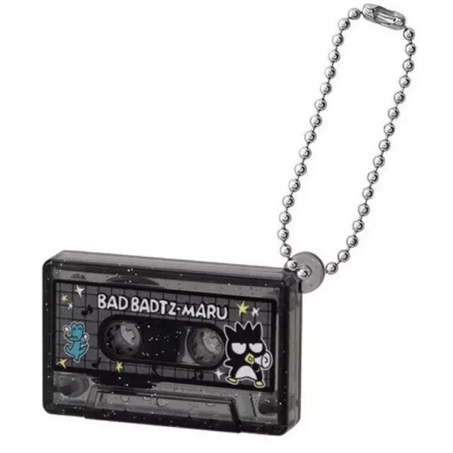 Sanrio Characters Cassette Tape Mini Charm Keychain Bad Badtz-Maru 2024