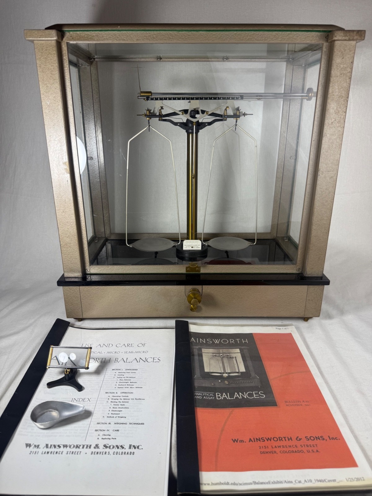 Antique WM Ainsworth & Sons Type DL 33536 Chainweight Analytical Balance Scale