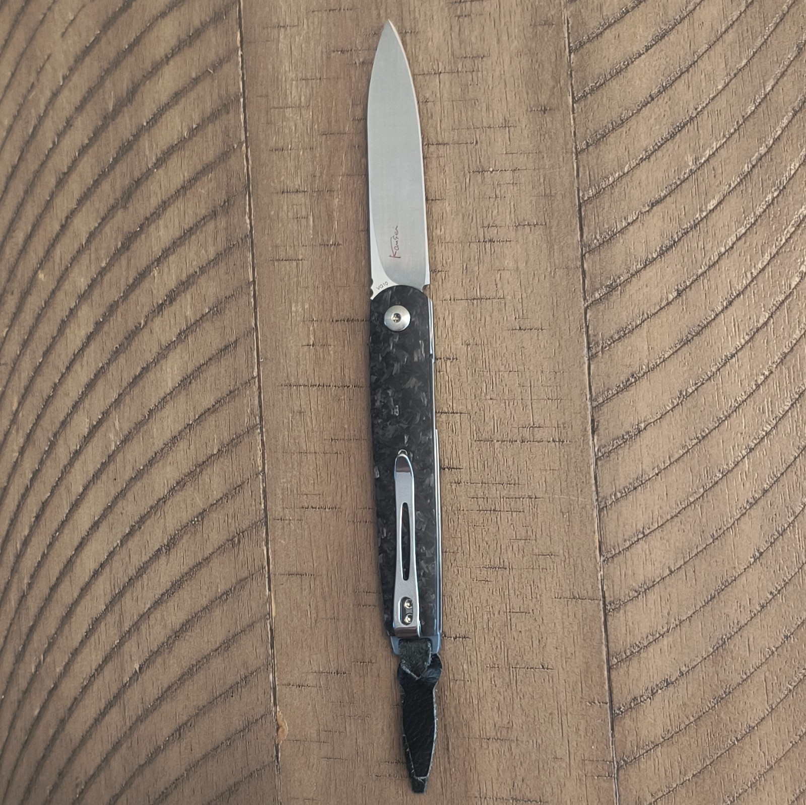 Boker Plus Kansei Matsuno LRF VG-10 Shred CF Blue Backspacer Discontinued