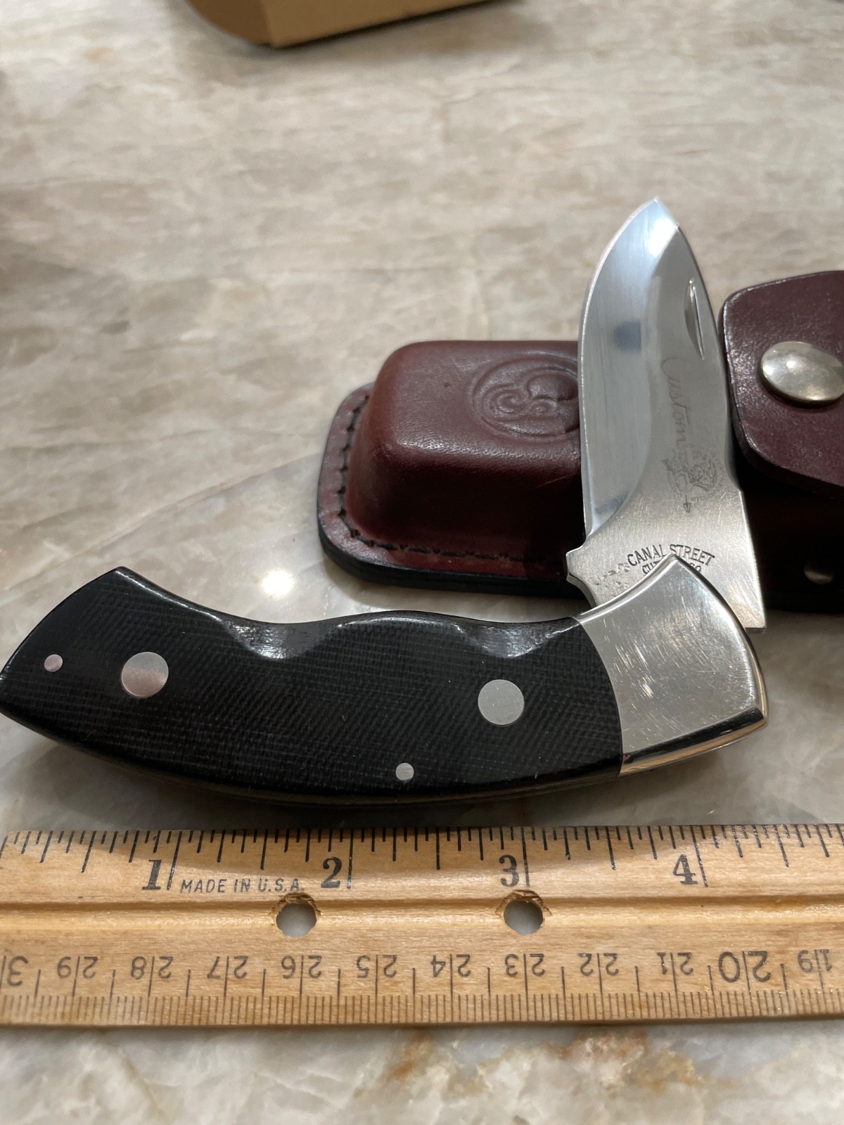 Canal Street Cutlery Custom Linerlock With Sheath Knife