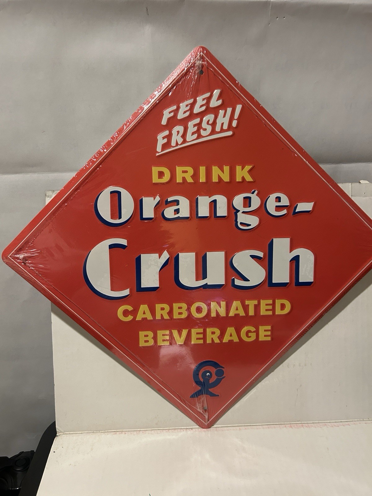 Vintage Style Feel Fresh Drink Orange Crush embossed 12 x 12  Metal Sign  New