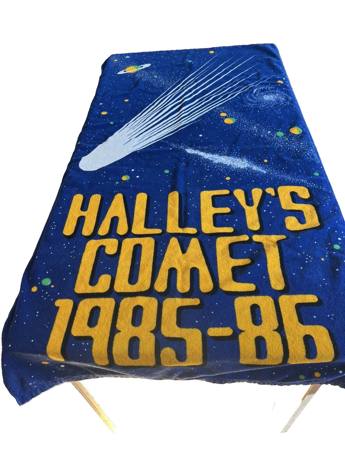 Vintage 1986 Halley's Comet Towel 28x56 Excellent Condition