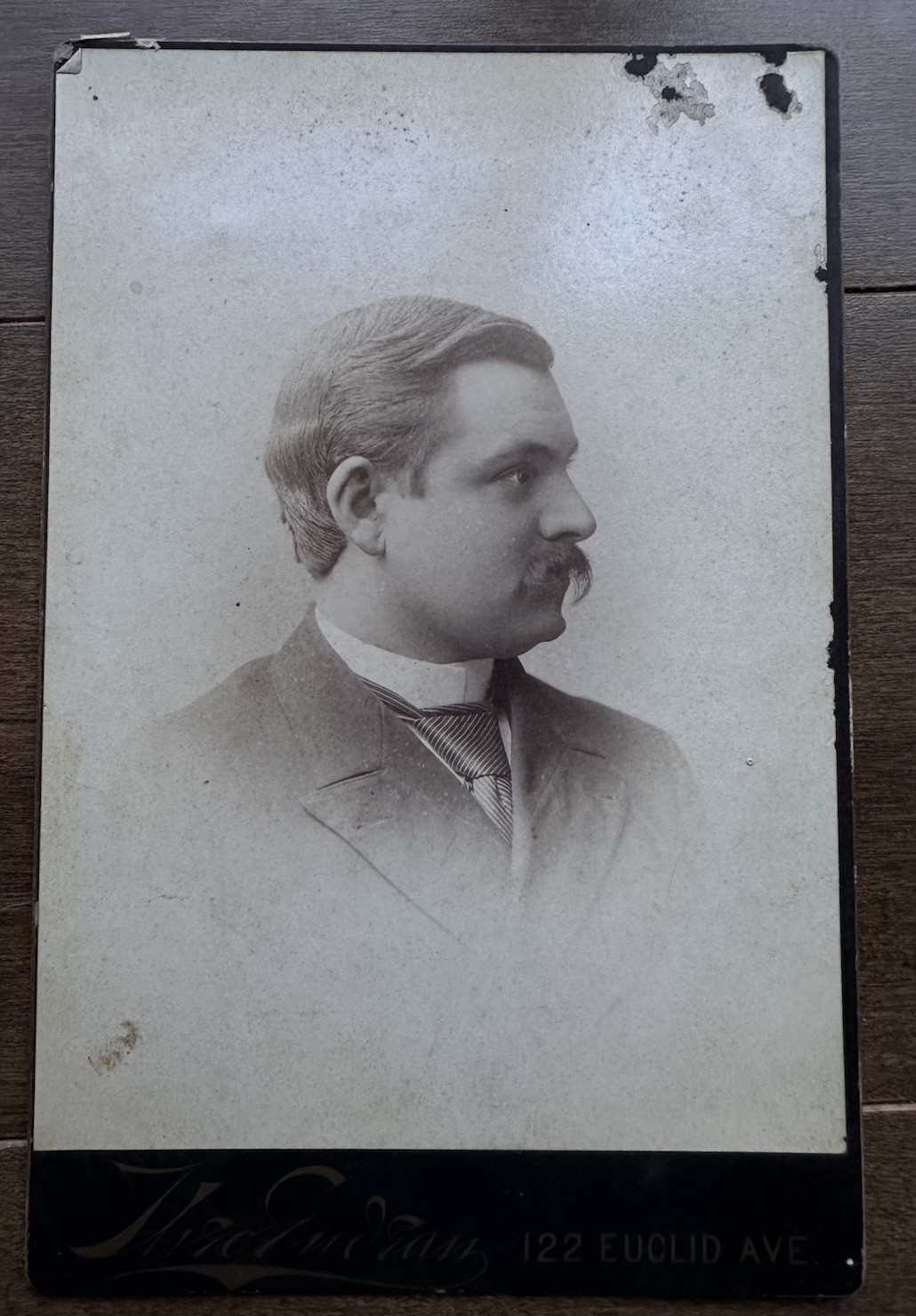 Antique 1890s Cabinet Card Photo Man Theo Eudemo Cleveland Ohio Victorian